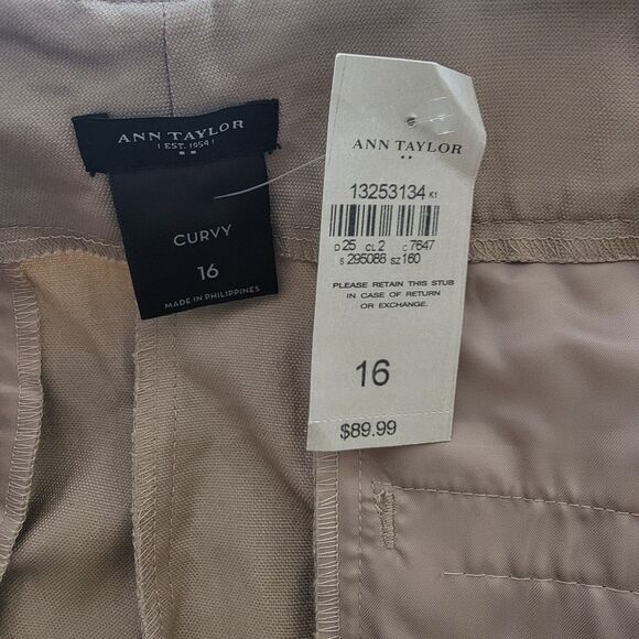 Ann Taylor womens curvy boot leg pant size 16 high rise office carrier - Picture 8 of 8